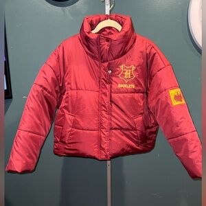 Harry Potter Red Puffer Jacket with Quilted Padding